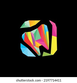 Diseño dental del logotipo del polígono dental