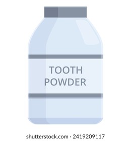 Tooth powder plastic pot icon cartoon vector. Bubble kid. Shower mouth