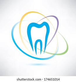 tooth protection abstract vector symbol