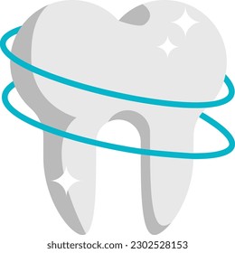 tooth Protection from decay vector color icon design, Dentistry symbol, Healthcare sign, Dental instrument stock illustration, Bright White Healthy Teeth concept