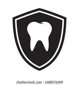 Tooth protection icon, logo isolated on white background