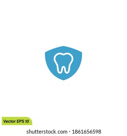 tooth protection icon symbol logo template