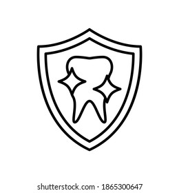 tooth protection icon vector illustration