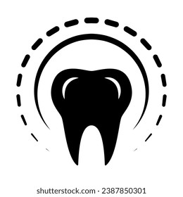 Tooth protection solid icon, International dentist day concept, healthy tooth sign on white background, teeth protection icon in glyph style for mobile concept, web design. Vector graphics