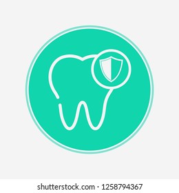 Tooth protection vector icon sign symbol