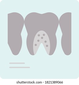  Tooth radiographs Vector Icon design, Dental X-rays Colorful Concept, Oral Hygiene Symbol on White background