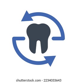 Tooth recheck icon, Vector Graphics