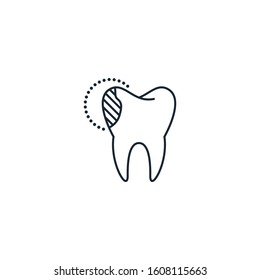 tooth reconstruction creative icon. From Dental icons collection. Isolated tooth reconstruction sign on white background