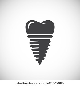 Tooth related icon on background for graphic and web design. Creative illustration concept symbol for web or mobile app.