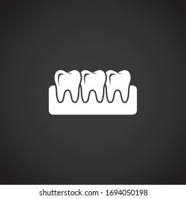 Tooth related icon on background for graphic and web design. Creative illustration concept symbol for web or mobile app.