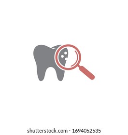 Tooth related icon on background for graphic and web design. Creative illustration concept symbol for web or mobile app.