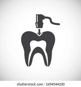 Tooth related icon on background for graphic and web design. Creative illustration concept symbol for web or mobile app.