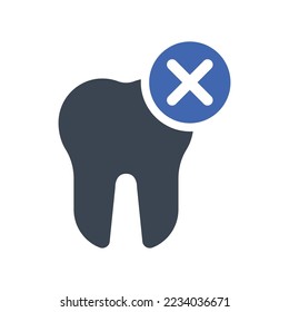 Tooth remove icon, Vector Graphics