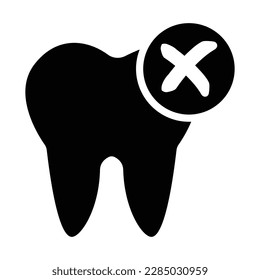 Tooth Remove Icon Vector Graphics Illustration