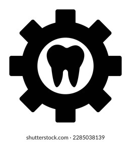 Icono de reparación de dientes Ilustración gráfica de vectores