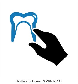 Tooth replacement implant icon vector design illustration.