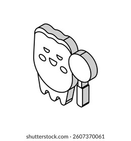 tooth research isometric icon vector. tooth research sign. isolated symbol illustration