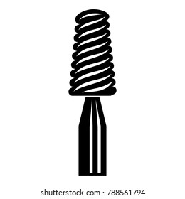 Tooth screw icon. Simple illustration of tooth screw vector icon for web