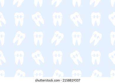 Fondo dental sin fisuras para el diseño de la medicina. Fondo vectorial. Papel envuelto. 