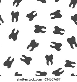 Tooth seamless pattern. Vector illustration for backgrounds