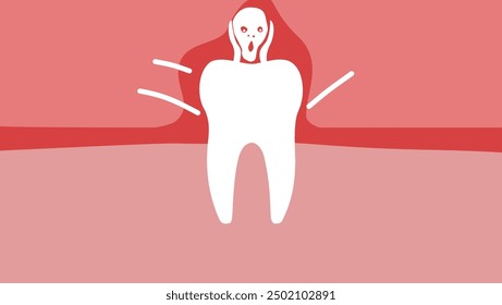 Tooth Sensitivity, flat color illustration