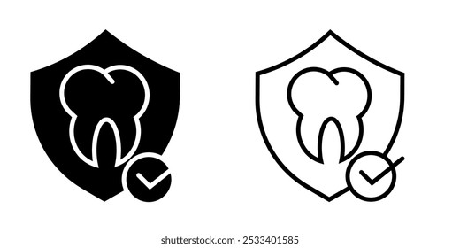 ícone do conjunto de dentes no plano de fundo branco