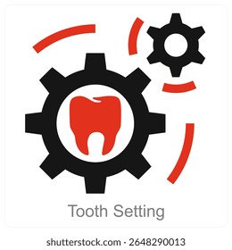 Design de conceito de ícone de vetor de Configuração de Dente