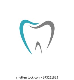 Tooth Shape Dental Care Logo Template Illustration Design. Vector EPS 10.