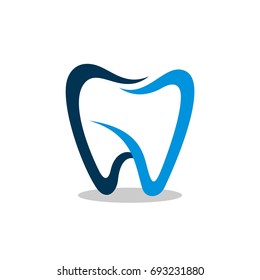 Tooth Shape Dental Care Logo Template Illustration Design. Vector EPS 10.