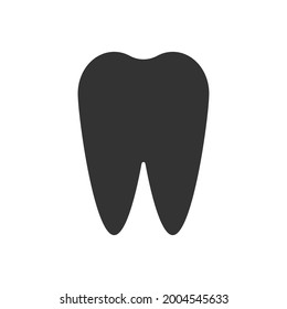 Tooth shape icon. Dental vector symbol. Oral and mouth silhouette sign. Dentist logo. 