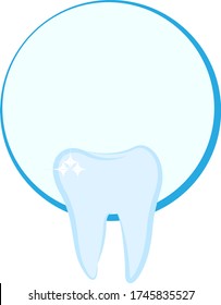 Tooth shaped logo for a dentist conpany vector illustration isolated