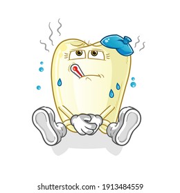 tooth sick vector. cartoon character
