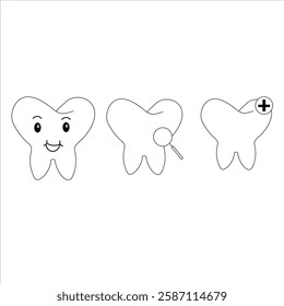 Tooth sign Dental health concept 