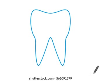 tooth, sign, symbol, vector illustration eps10