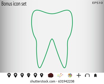 tooth, sign, symbol, vector illustration eps10