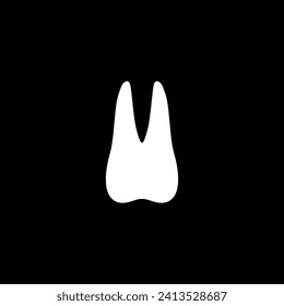 Tooth Silhouette, peut être utilisé pour le logo Gram, Pictogramme, Site Web, Applications, Icône, Symbole, Illustration d'art ou élément de création graphique. Illustration vectorielle