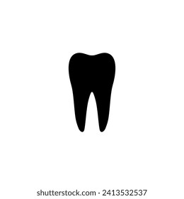 Tooth Silhouette, peut être utilisé pour le logo Gram, Pictogramme, Site Web, Applications, Icône, Symbole, Illustration d'art ou élément de création graphique. Illustration vectorielle