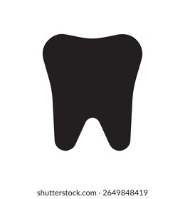 Tooth Silhouette icon on whitebackground