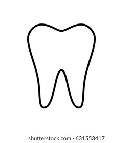 Tooth Silhouette Isolated Icon Stock Vector (Royalty Free) 631553417 ...