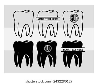 Diente, silueta del diente, vector, eps, 