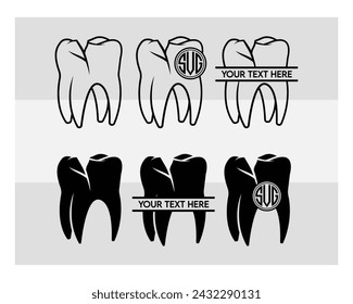 Tooth, Tooth Silhouette, vector, eps, 
