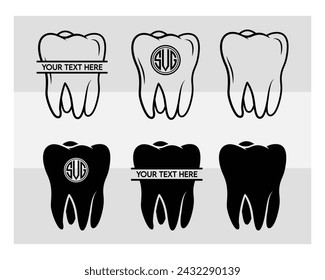 Diente, silueta del diente, vector, eps, 