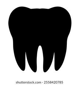 Tooth silhouette vector icon sign symbol illustration design.
