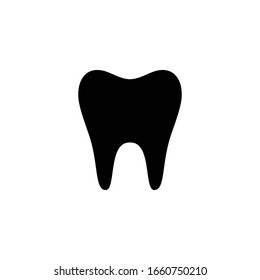 vector de silueta dental en fondo blanco