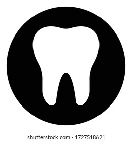 Tooth simple icon. Flat desing
