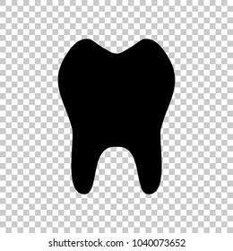 tooth. simple icon. On transparent background.