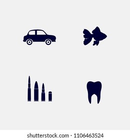 Tooth, simply car icon 