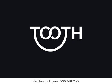 Tooth Smile icon. Initial Letter TOOTH Logo Design Vector Template. Linked Letter TOOTH Logo Design