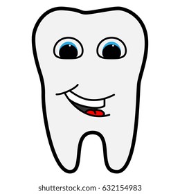 Tooth is smiling for medicine set.