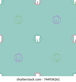 Tooth stamps - vector background